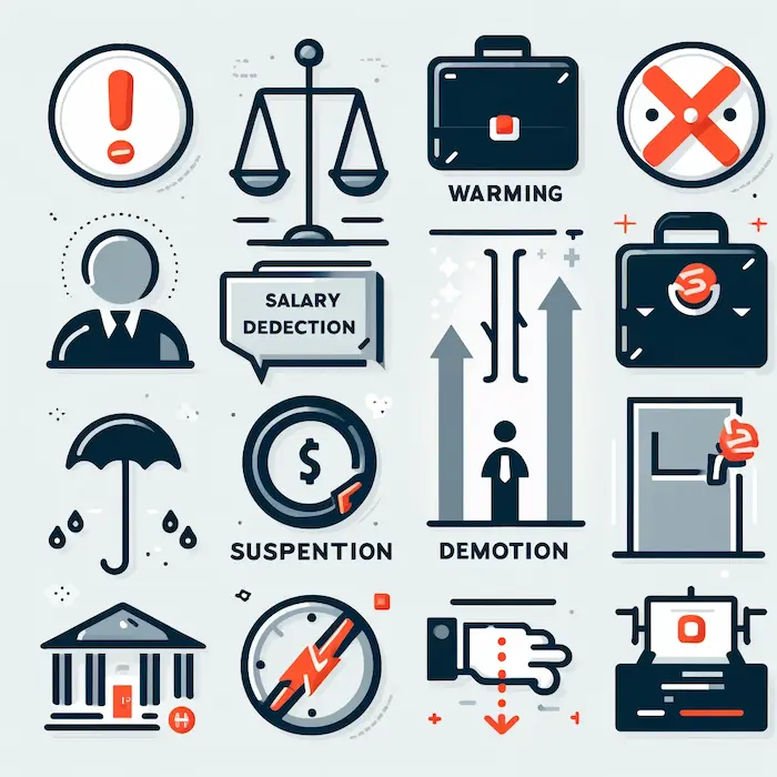 أنواع الجزاءات التأديبية التي يجوز توقيعها على العامل