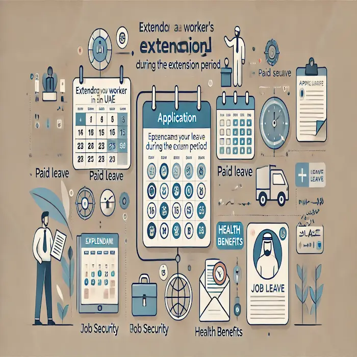 طريقة تمديد إجازة عامل في الإمارات وحقوق العامل أثناء فترة التمديد