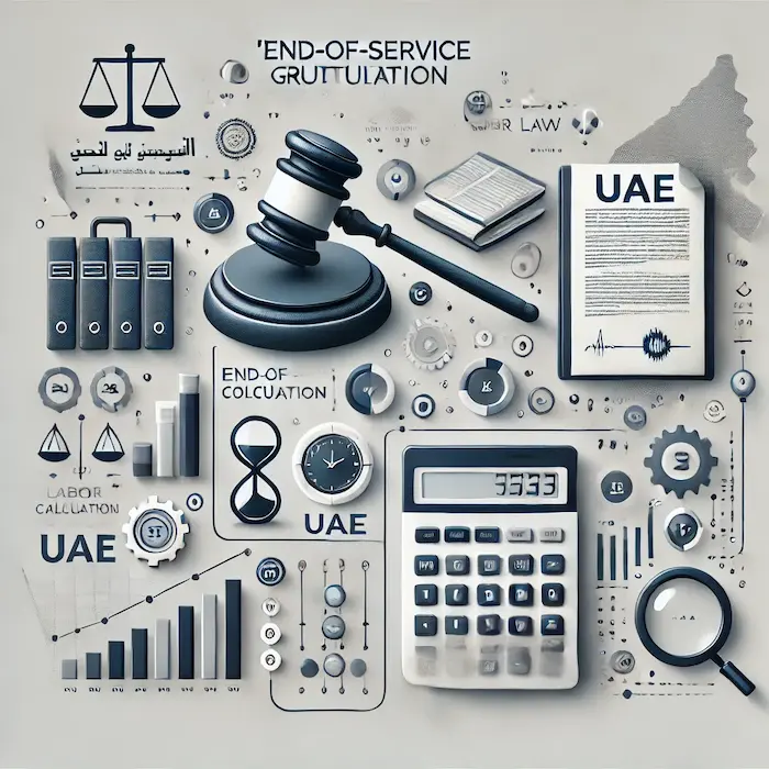 نموذج احتساب نهاية الخدمة في الإمارات بالتفصيل - محامي عمالي